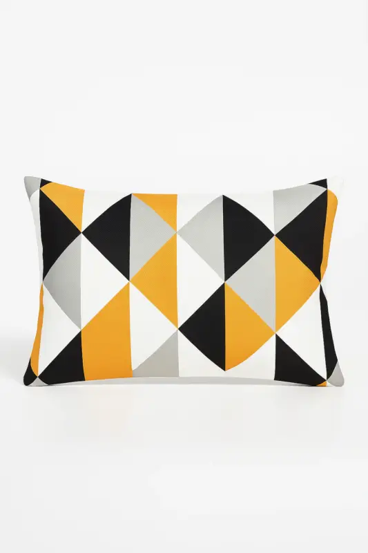 Expédition Rapide Rectangular cushion cover with colourful geometric design 30 x 50 cm