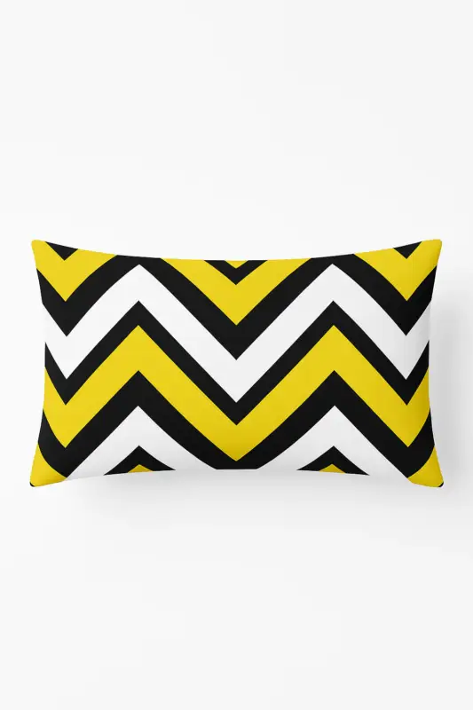 Yellow geometric cushion cover for living room and bedroom Vente Directe