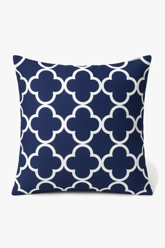 Usine Directe Navy blue geometric cushion for modern decor