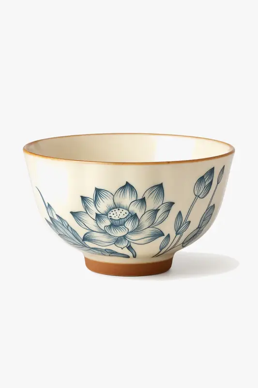 Handmade ceramic lotus tea cup chinese style Nouveauté