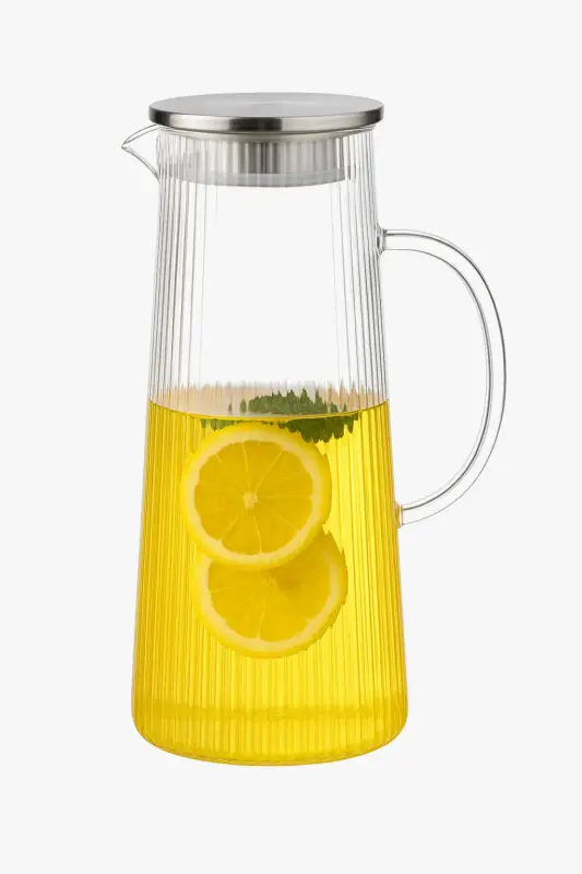 Heat-resistant transparent glass kettle with handle for hot and col... Pas Cher