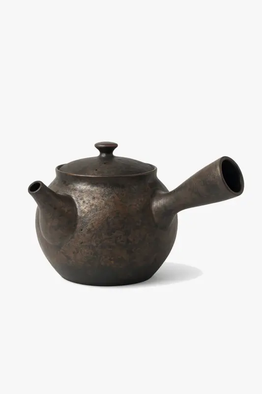 Offre Du Jour Japanese coarse ceramic teapot with side handle and infuser