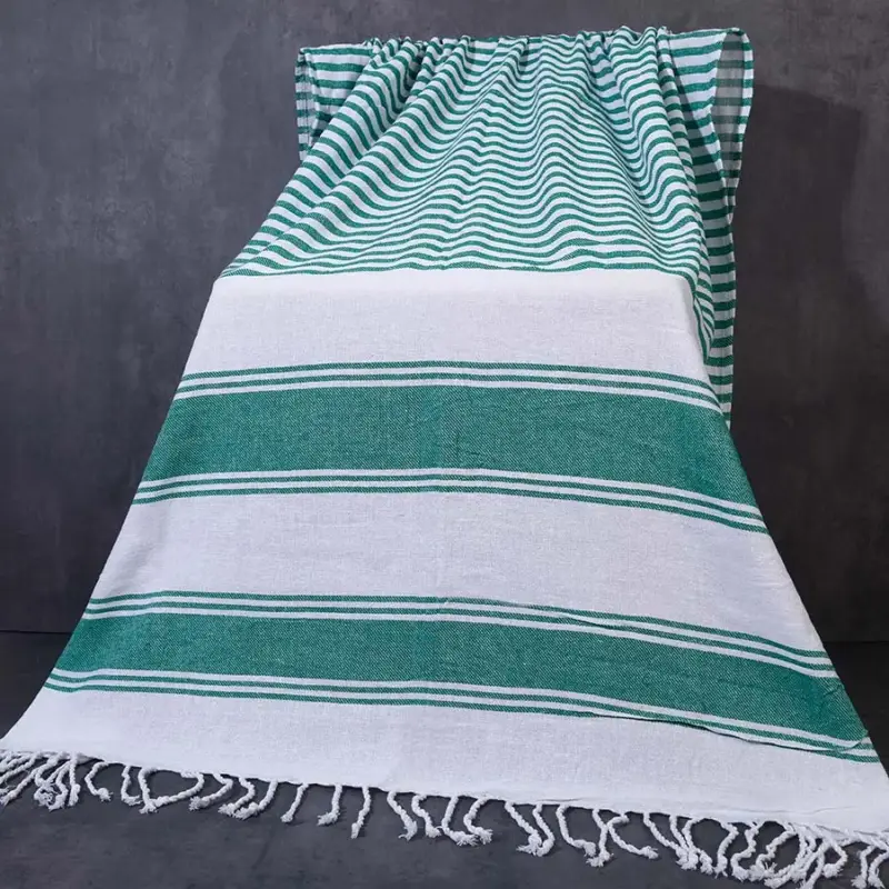 Turkish cotton beach towel with halloween design and fringes Certifié