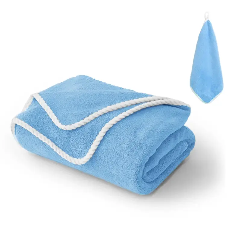 Dernière Chance Extra large coral fleece bath towel quick dry