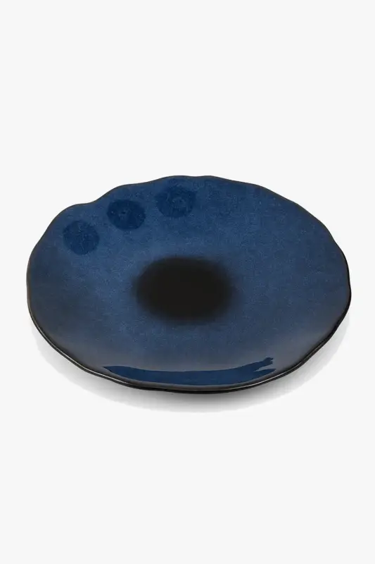 Meilleure Vente Japanese ceramic flat plate with irregular shell shape
