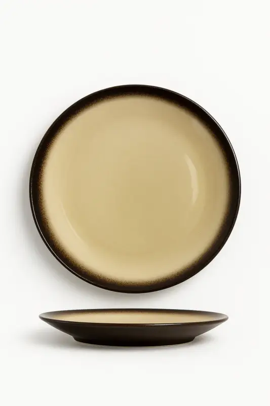 Japanese-style crackle glaze ceramic plate for dining Authentique