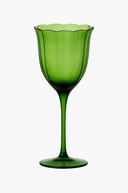 Acheter En Ligne Vintage wine glass with floral motif crystal style