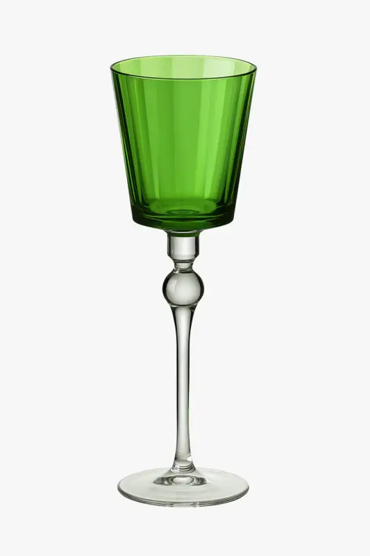 Elegant christmas champagne glass with coloured stem Populaire
