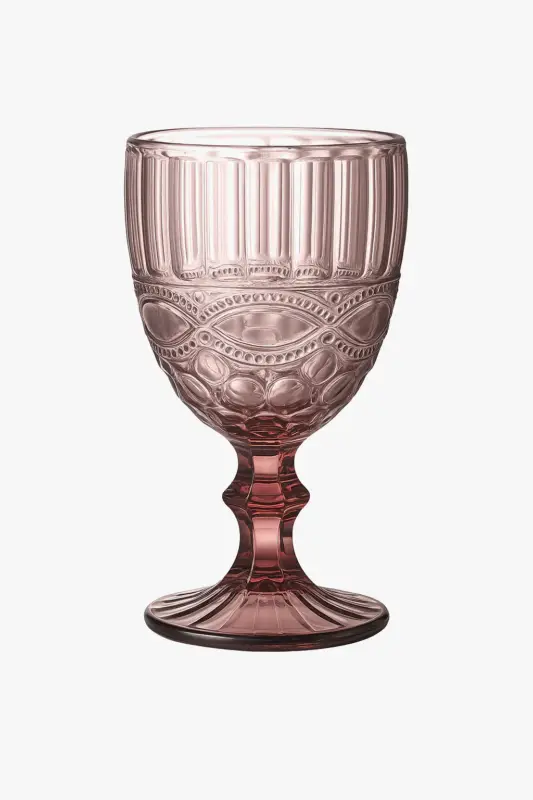 Vente Directe Retro embossed thick wine glass for parties