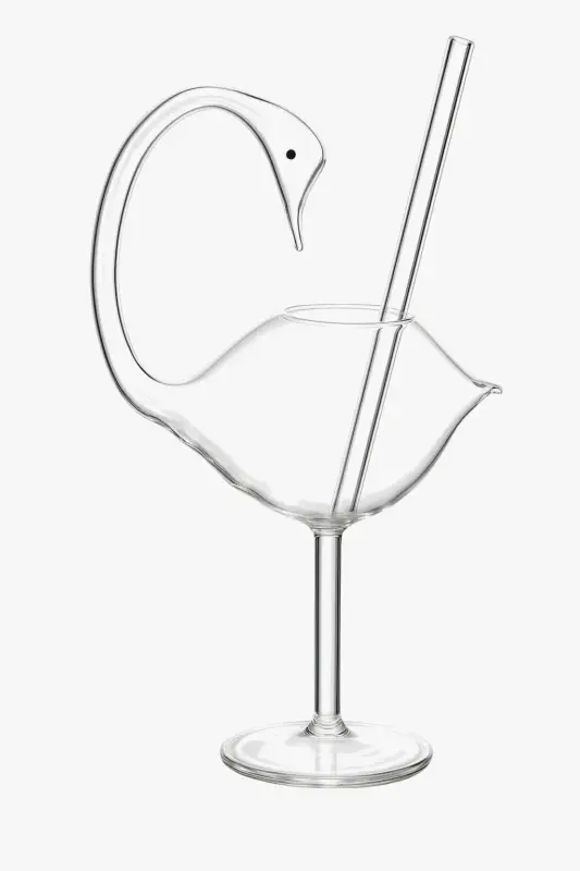 Creative animal motif cocktail glass porcupine fish swan Paiement Sécurisé