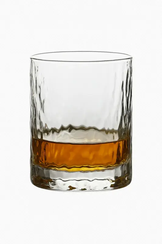 Engraved old fashioned whisky glasses with decorative pattern Pas Cher