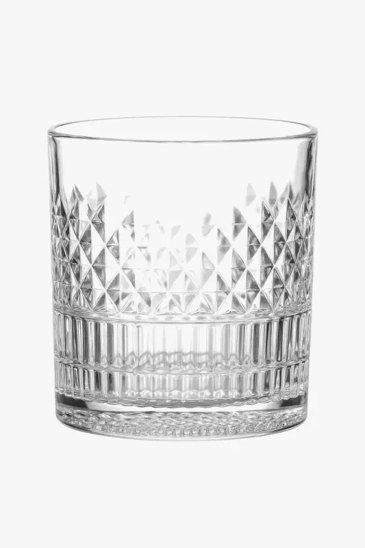 Twisted relief old fashioned whisky glasses for cocktails Populaire