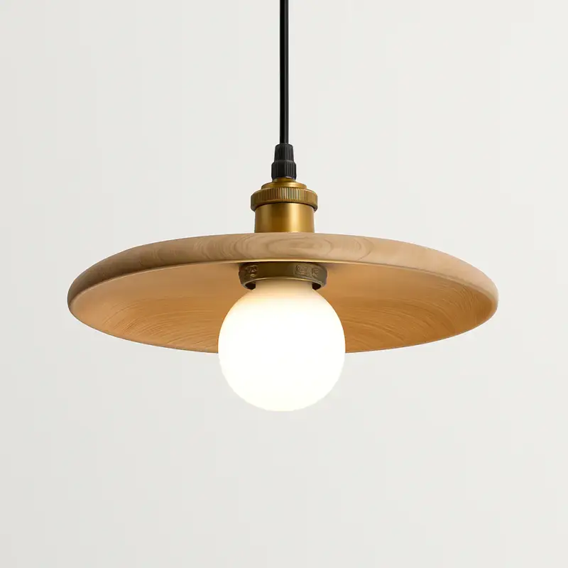 Quantité Limitée Wooden flying saucer pendant light