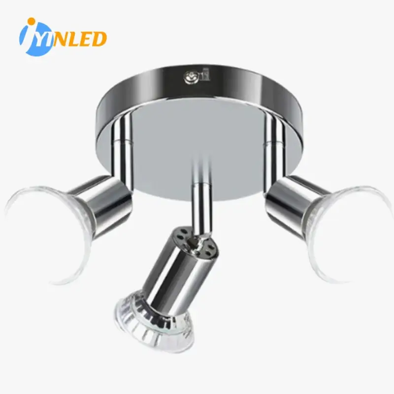 Triple spot ceiling light chrome shiny black gu10 Expédié Aujourd'hui