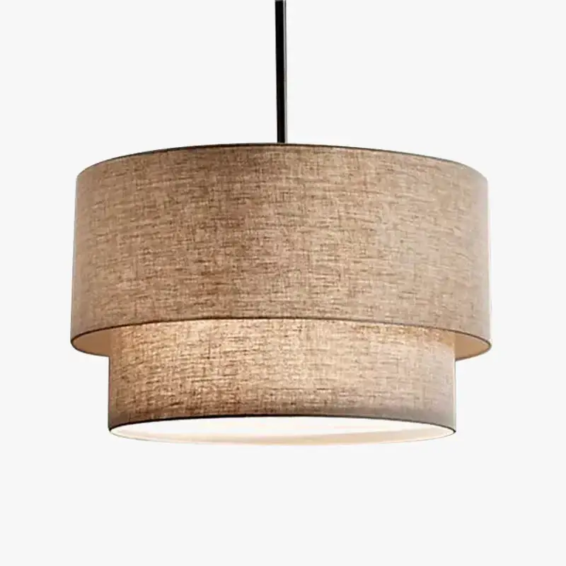 Dernier Modèle Modern linen effect fabric pendant light