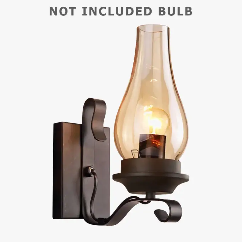Retro industrial iron led wall light for loft and bedroom Quantité Limitée