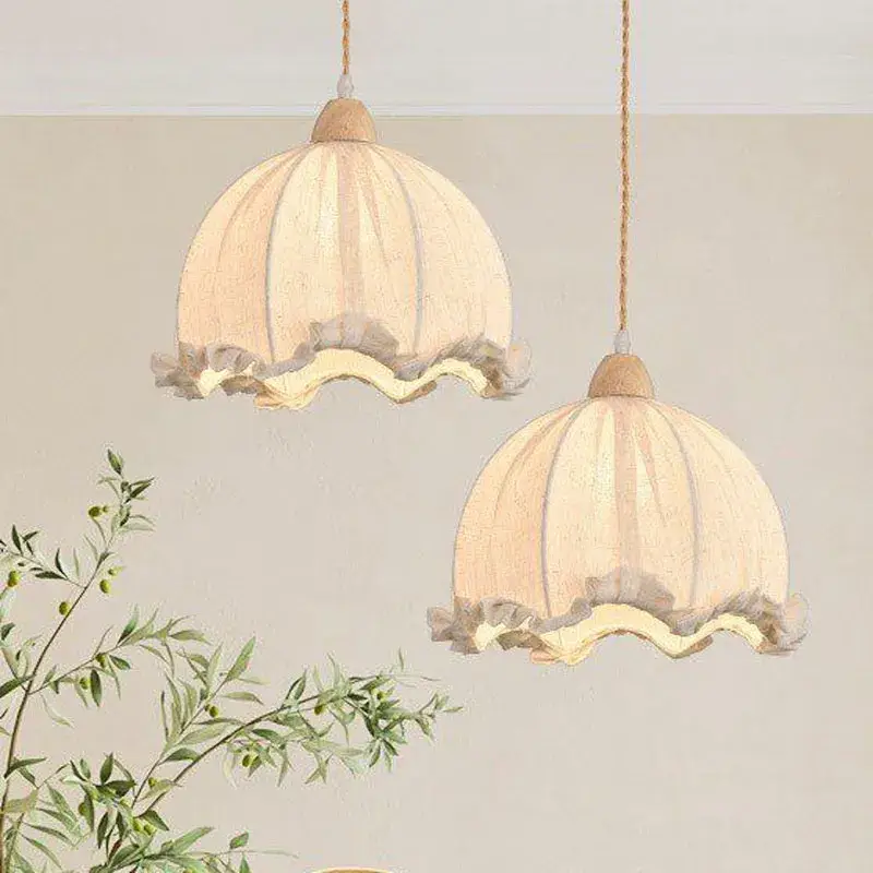 Jusqu'à Épuisement Des Stocks Nordic cotton and linen fabric chandelier