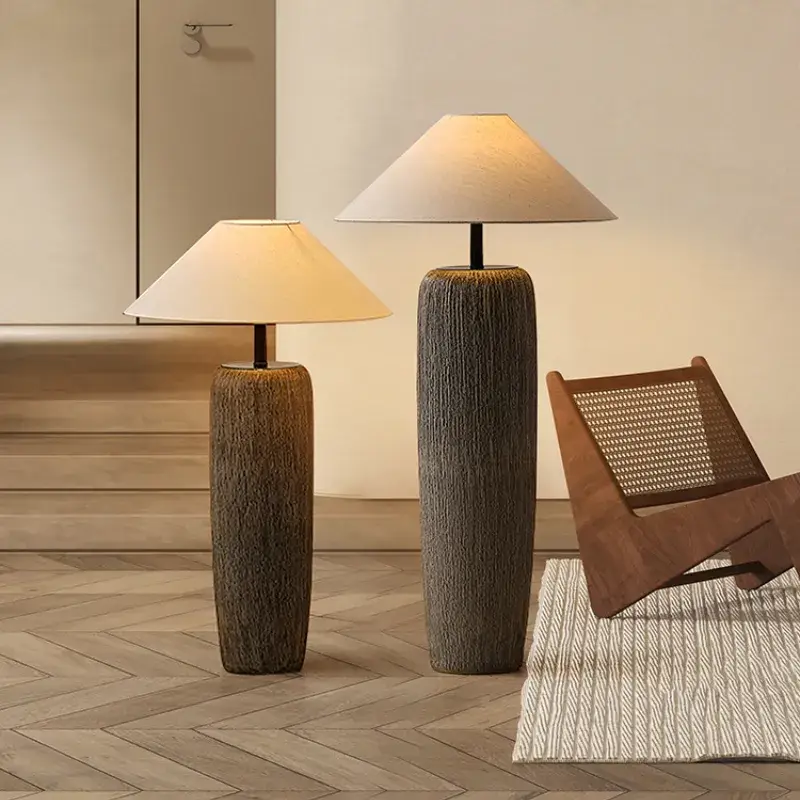 Petit Prix Japanese antique pottery pot floor lamp