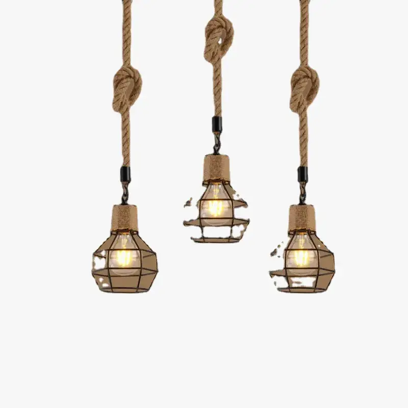 Prix Réduit Modern minimalist rustic nordic rope chandelier