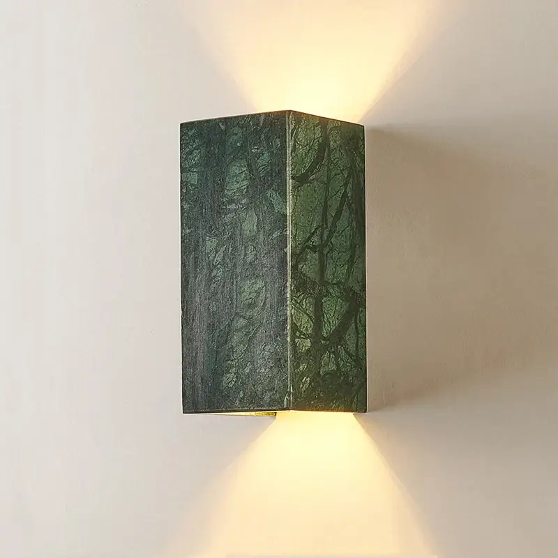 European style luxury green marble decorative led wall light Usine Directe