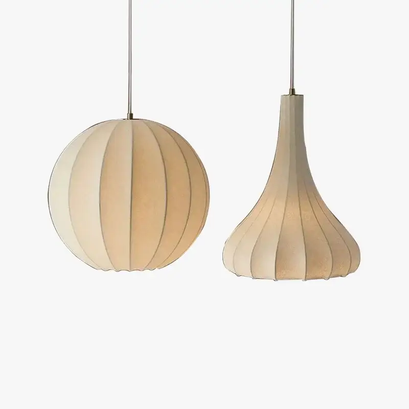 Nordic wabi sabi led pendant light for living room, minimalist silk... Jusqu'à Épuisement Des Stocks