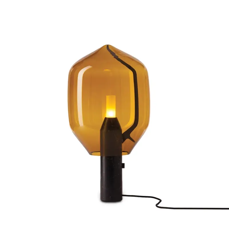 Nouvel Arrivage Lampe à poser LIGHTHOUSE Verre ambré / Marbrenoir MarquinaESTABLISHED & SONS