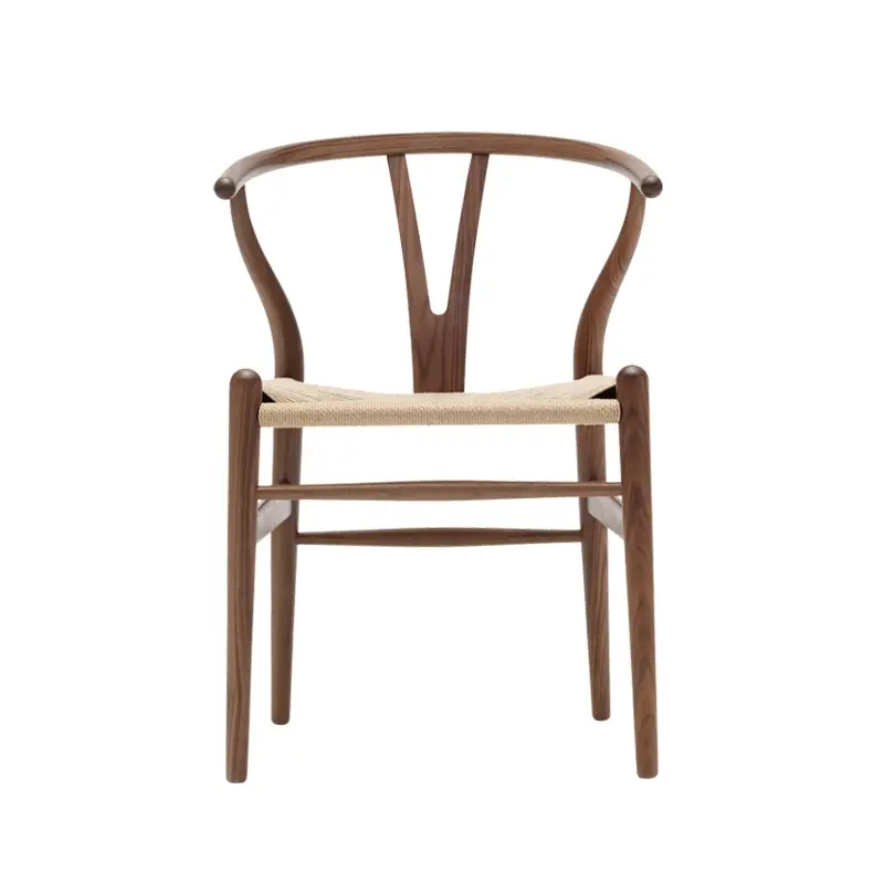 Chaise WISHBONE ARMCHAIR CH24 Noyer huilé/ corde naturelleCARL HANSEN Paiement Sécurisé