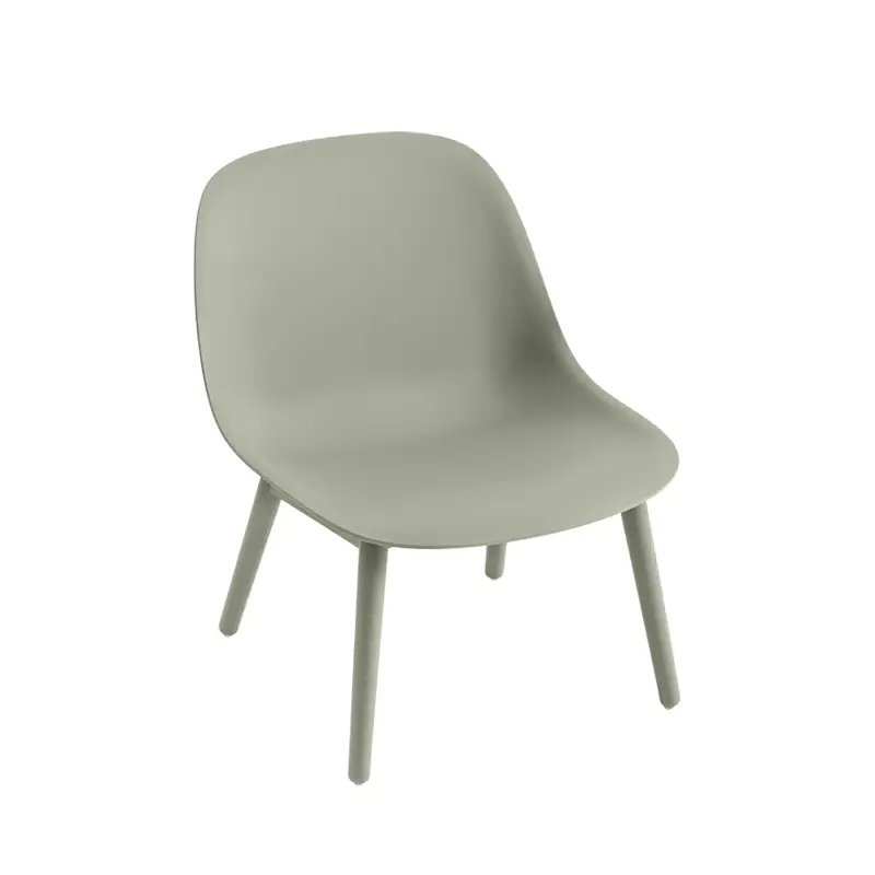 Achetez Aujourd'hui Easy chair FIBER LOUNGE Wooden legs Ash greenMUUTO