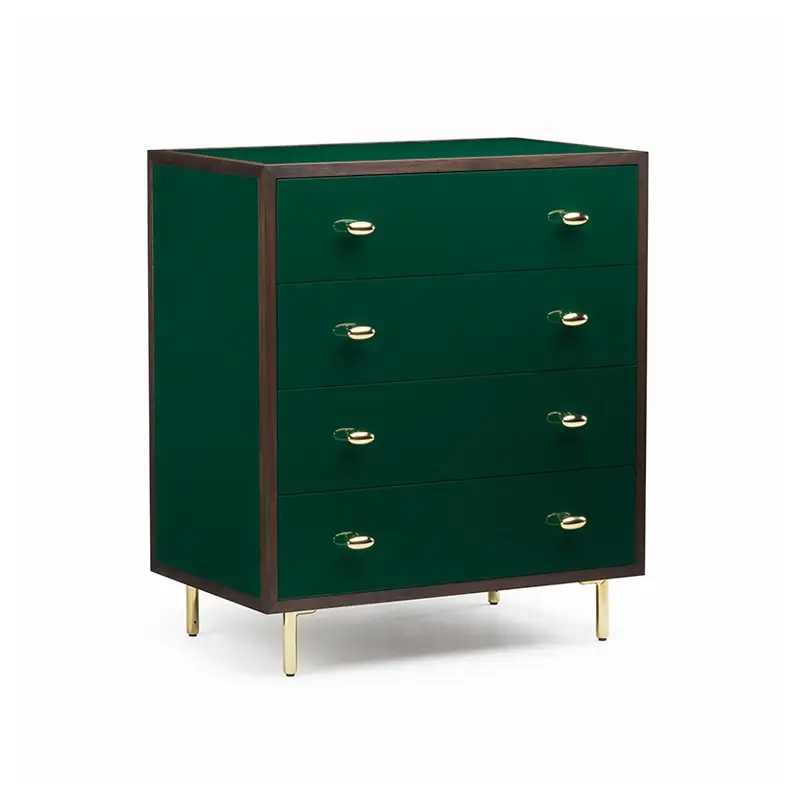 Meuble de rangement Commode CLASSON Noyer huilé noir / HDF vert forêtDE LA ESPADA Commander Maintenant