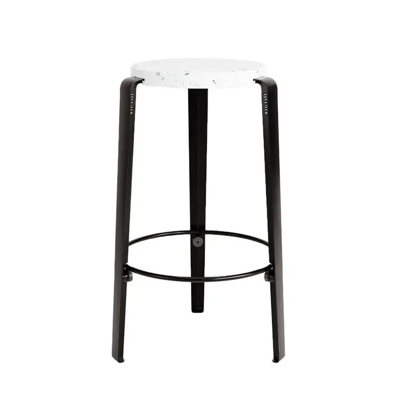 Meilleure Vente Bar Stool MI LOU Recycled Plastic Venezia Graphite BlackTIPTOE