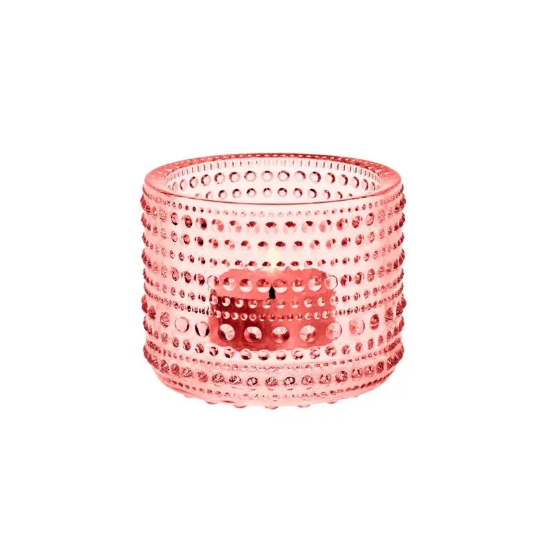 Photophore, bougeoir et bougie Photophore KASTEHELMI Rose saumonIITTALA Vente Flash