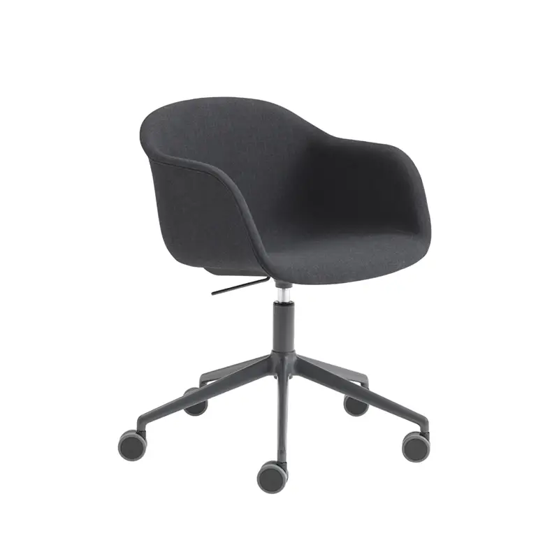 Fauteuil de bureau FIBER ARMCHAIR Piètement roulettes Noir 183MUUTO Soldes