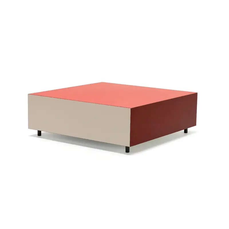 Table basse BLOC 85x85 Rouge, bordeaux, argile ESTABLISHED & SONS Populaire