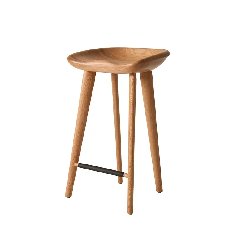 Tabouret haut TRACTOR STOOL H 63 ChêneBASSAMFELLOWS Prix Cassé