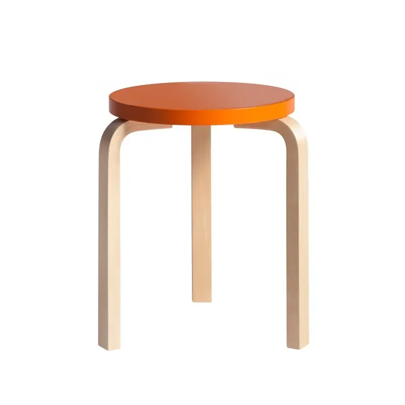 Retour Gratuit Tabouret 60 assise laquée OrangeARTEK