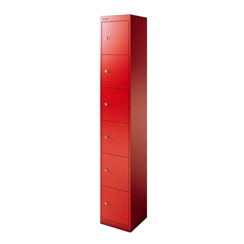 Dernier Modèle Meuble de rangement CLK 6 casiers RougeBISLEY
