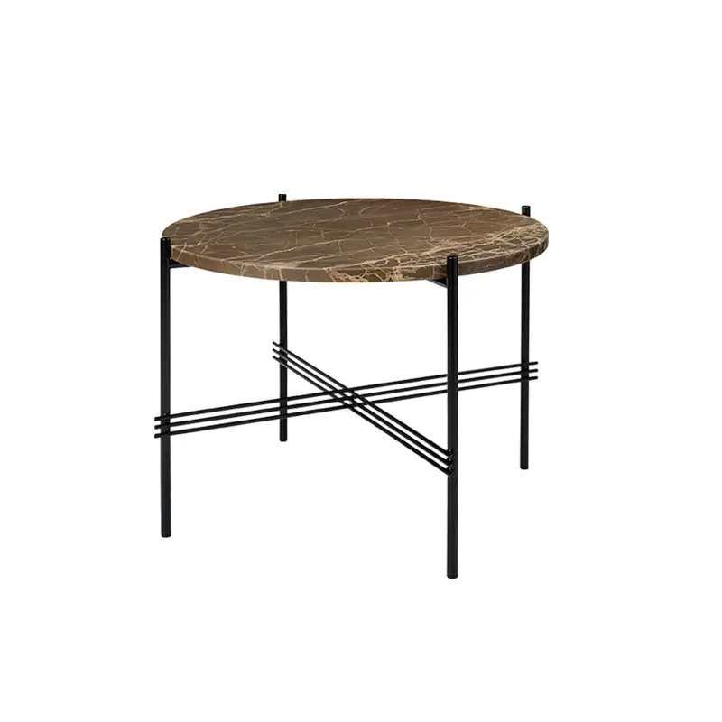 Nouvel Arrivage Table basse TS COFFEE Ø 55 Marbre Emperador marronGUBI