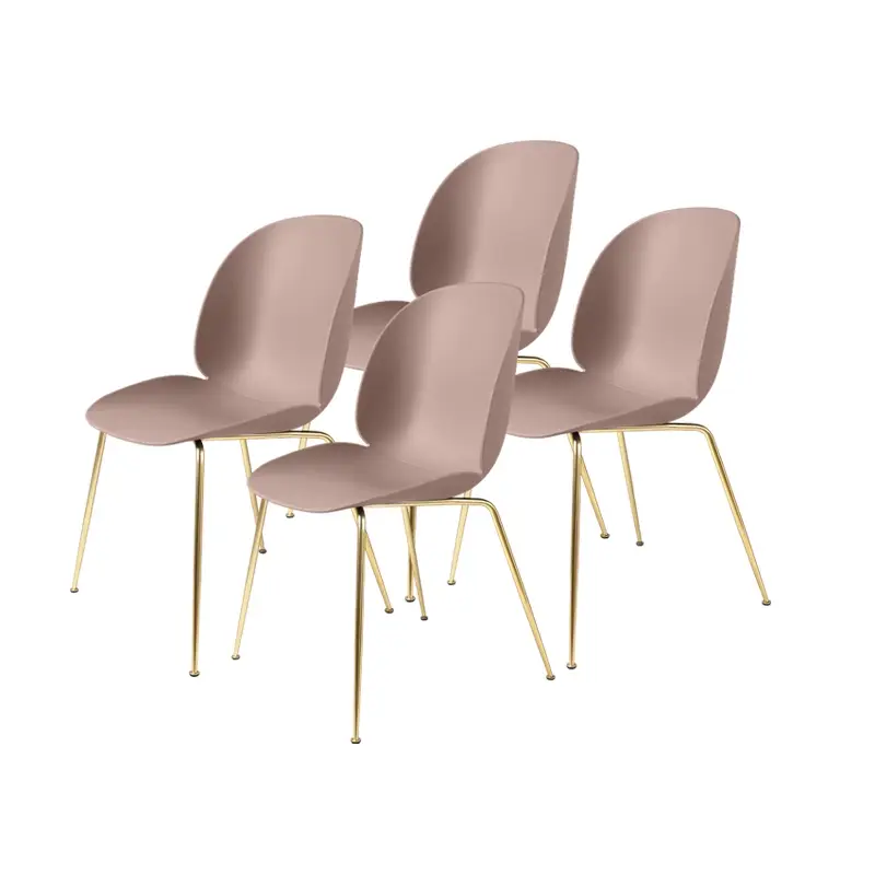 Réduction Dining Chair BEETLE Set of 4 Soft PinkGUBI