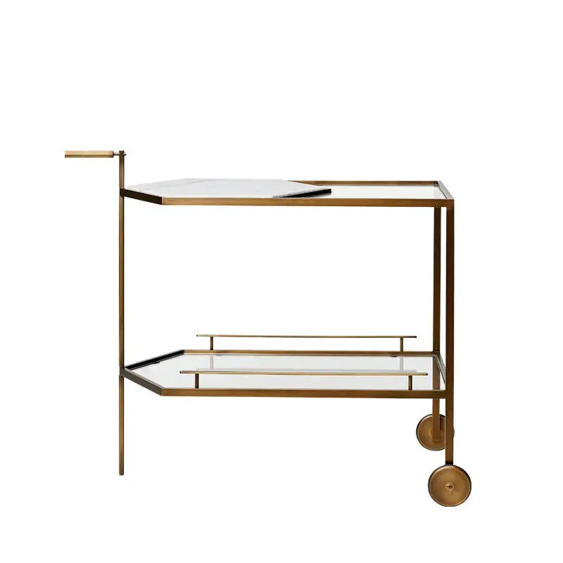 Desserte GIN LANE Bronze fumé/ marbre CalacattaMAN OF PARTS Prix Bas