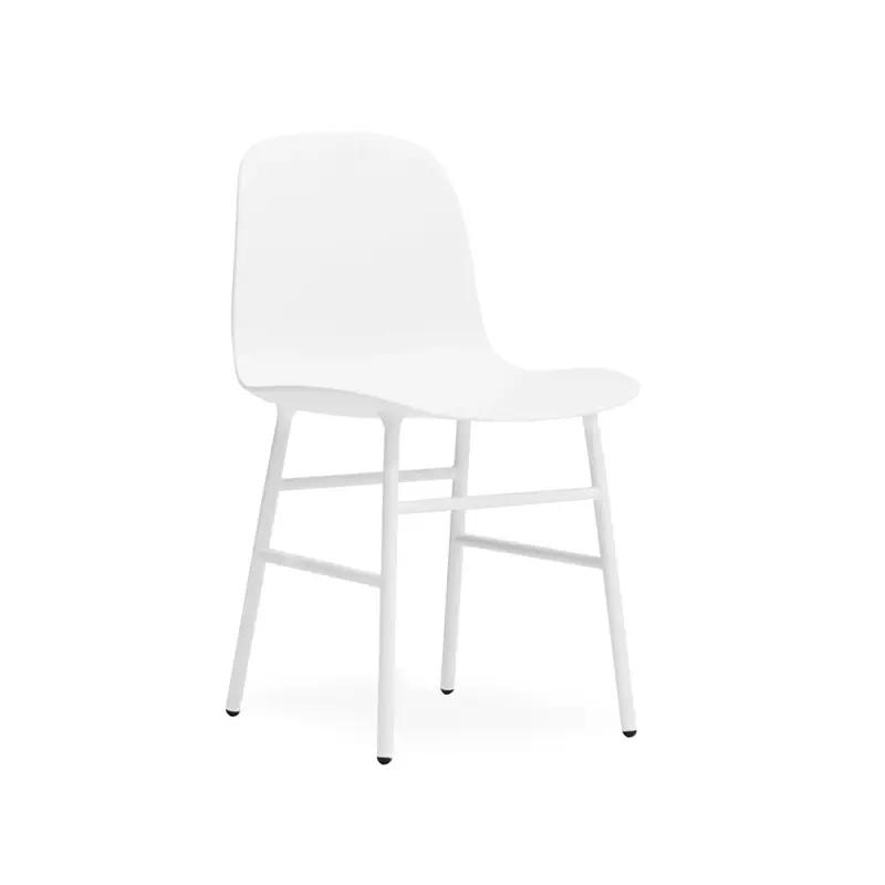 Chaise FORM CHAIR piètement acier BlancNORMANN COPENHAGEN Soldes