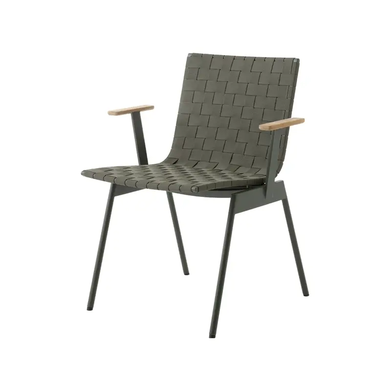 Super Prix Outdoor Chair and Small Lounge Chair AV34 CITY chair with armrests Bronze greenAND TRADITION