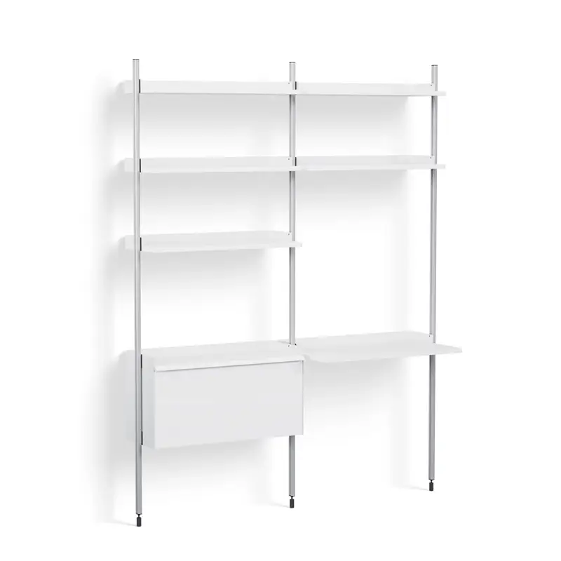 Haute Qualité Bureau PIER SYSTEM 12 Blanc/ aluminiumHAY
