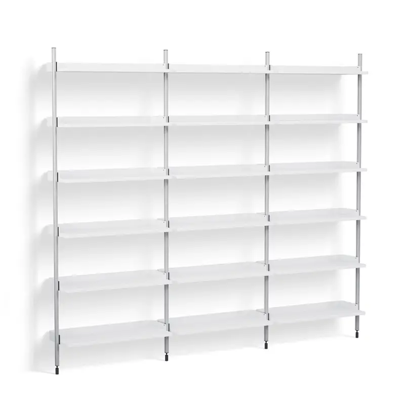Shelving PIER SYSTEM 103 White/ aluminiumHAY Bon Plan