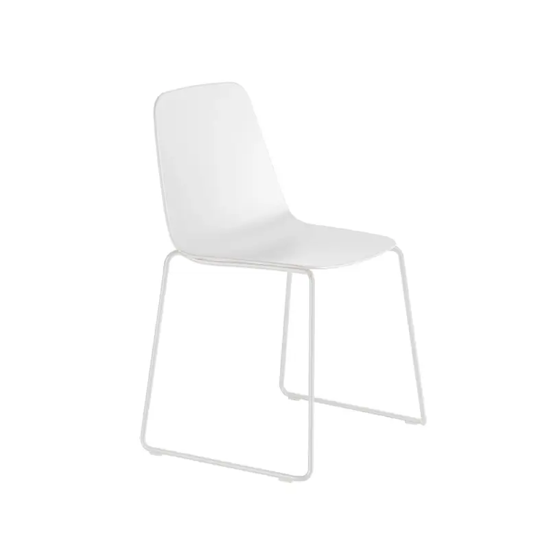Offre Exclusive Chaise MAARTEN PLASTIC piétement luge BlancVICCARBE