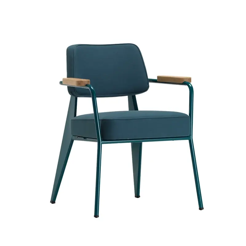 Dining Chair STEERING CHAIR Twill grey blue 03/ Prouvé Bleu DynastieVITRA Offre Spéciale