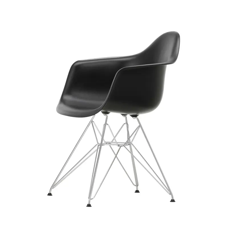 Chaise EAMES PLASTIC ARMCHAIR DAR pieds Tour Eiffel Noir REVITRA Pas Cher