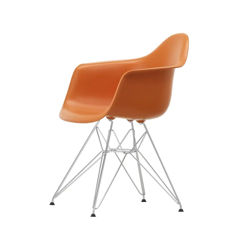 Chaise EAMES PLASTIC ARMCHAIR DAR pieds Tour Eiffel Orange rouille REVITRA Expédition Rapide