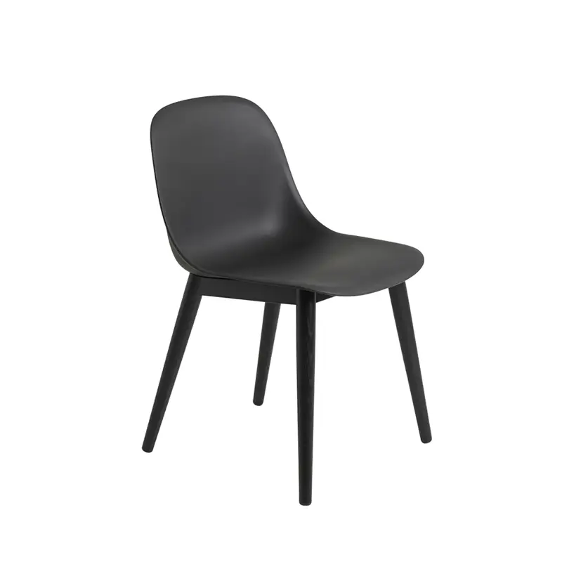 Chaise FIBER CHAIR 4 pieds bois NoirMUUTO Jusqu'à Épuisement Des Stocks