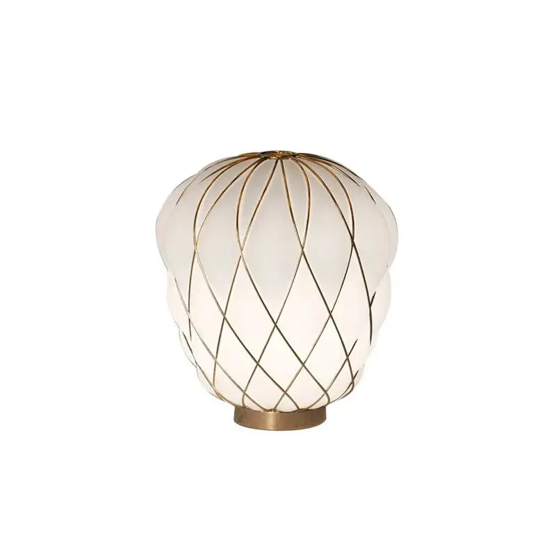 Lampe à poser PINECONE Medium Or/ blancFONTANA ARTE Jusqu'à Épuisement Des Stocks
