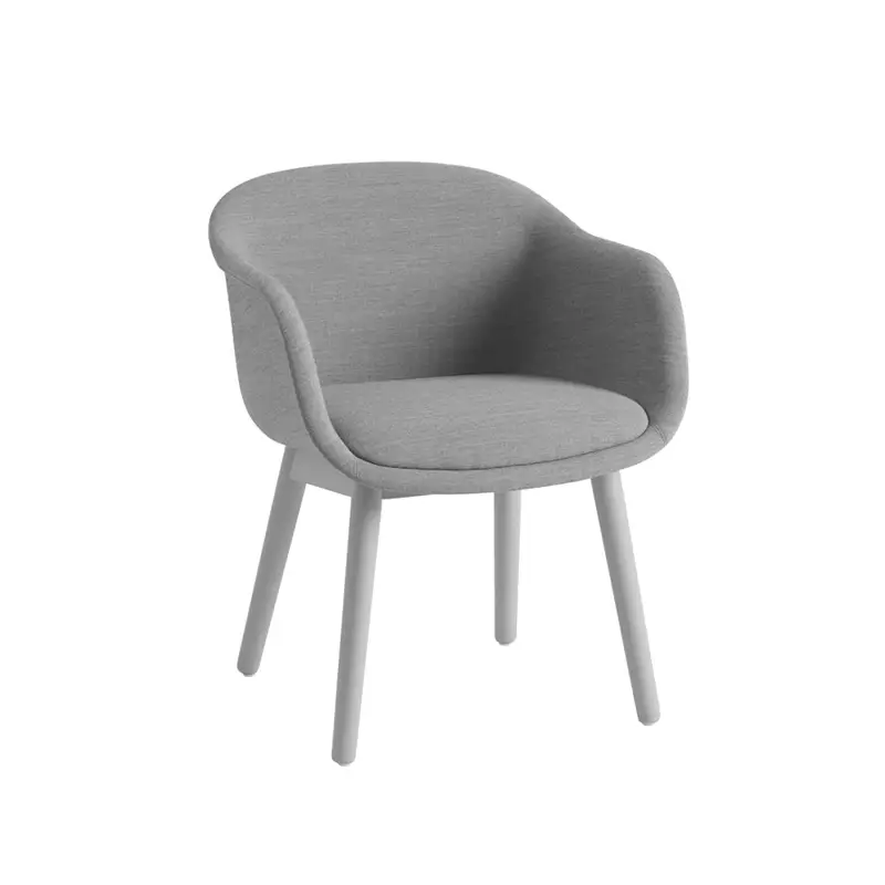 Dining Chair FIBER CONFERENCE wooden legs Remix 133 / GreyMUUTO Offre Du Jour